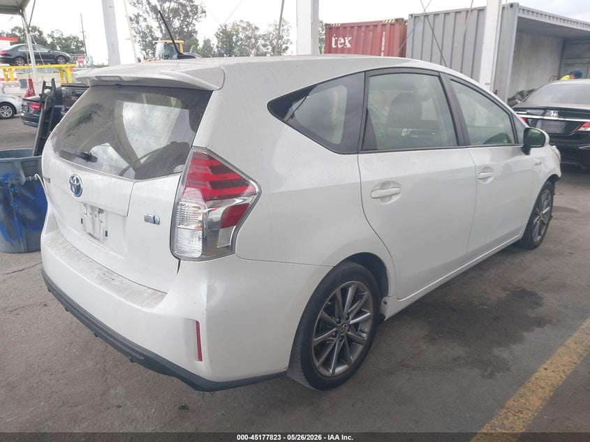 2015 Toyota Prius v VIN JTDZN3EU8FJ038522 IAAI salvage auction — RIGHT FRONT, Salvage (California), sold $4,850 on 2026-07-29 (photo 4)
