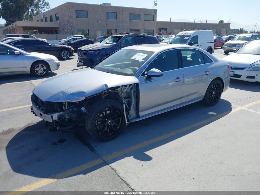2018 Audi A4 VIN WAULMAF46JA020117 IAAI salvage auction — FRONT END, Salvage (California), sold $3,300 on 2026-07-13 (photo 2)