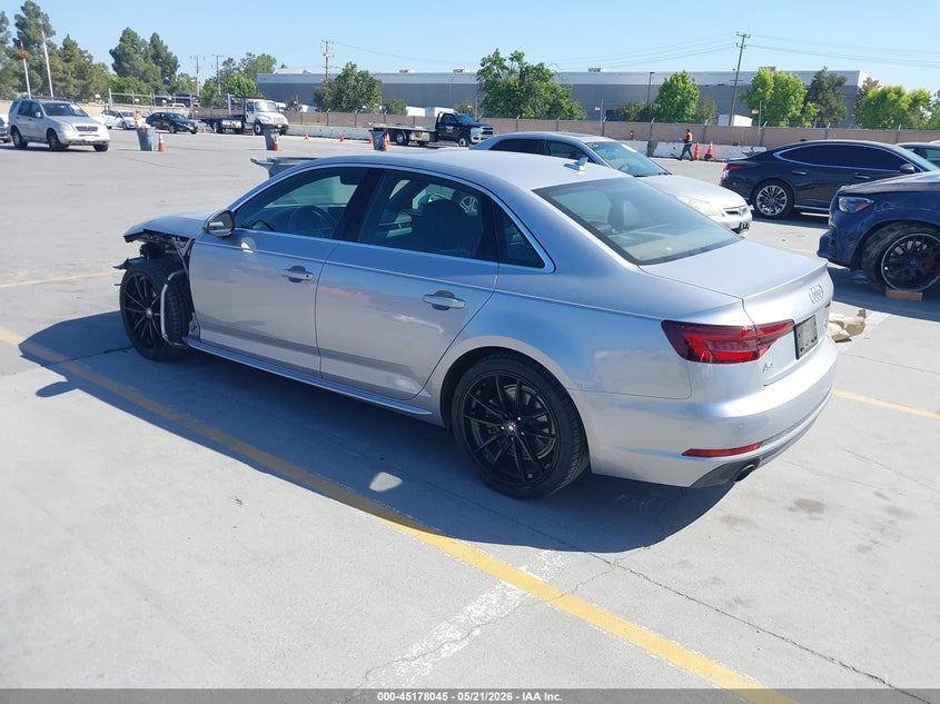 2018 Audi A4 VIN WAULMAF46JA020117 IAAI salvage auction — FRONT END, Salvage (California), sold $3,300 on 2026-07-13 (photo 3)