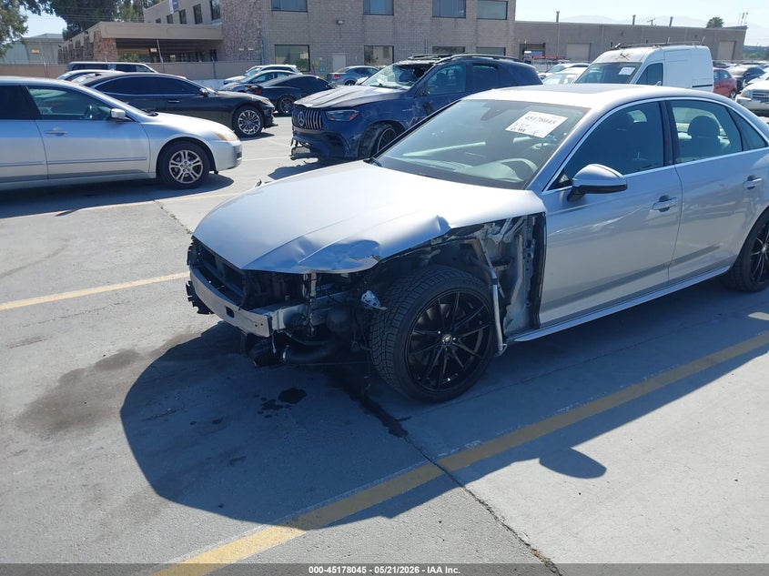 2018 Audi A4 VIN WAULMAF46JA020117 IAAI salvage auction — FRONT END, Salvage (California), sold $3,300 on 2026-07-13 (photo 6)