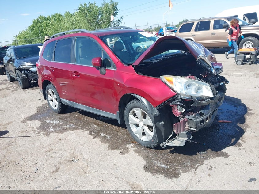 2014 Subaru Forester VIN JF2SJAJCXEH453993 IAAI salvage auction — FRONT END, Salvage (New Mexico), sold $450 on 2026-07-29 (photo 1)
