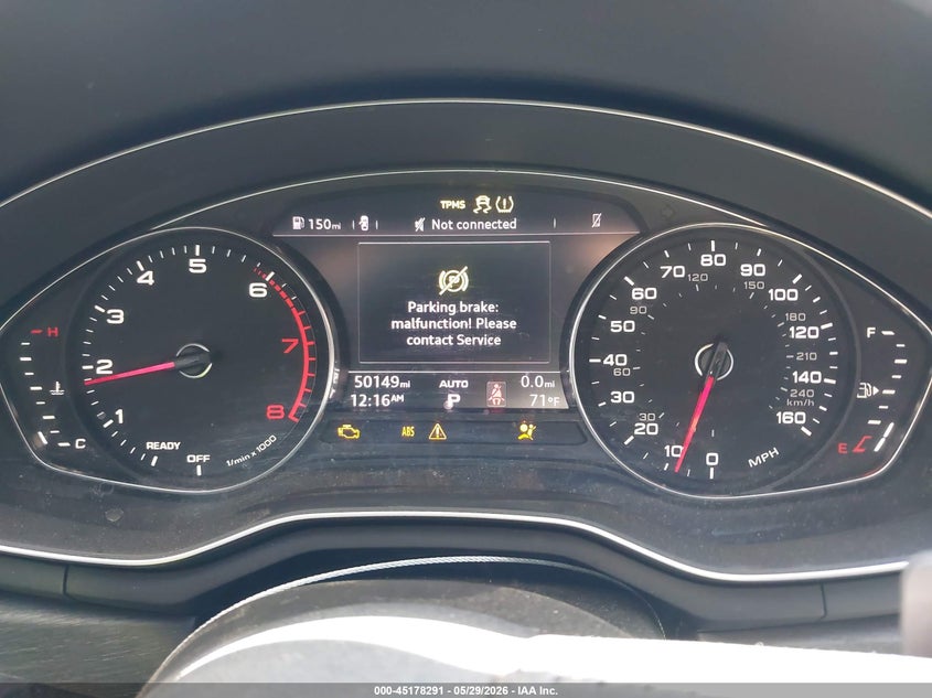 2019 Audi A4 VIN WAUGMAF42KN002449 IAAI salvage auction — FRONT END, Wait Title, sold $4,900 on 2026-08-13 (photo 7)