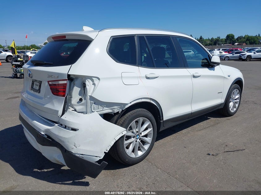 2017 BMW X3 VIN 5UXWX9C36H0T21826 IAAI salvage auction — REAR END, Salvage (Oregon), sold $5,300 on 2026-07-30 (photo 4)