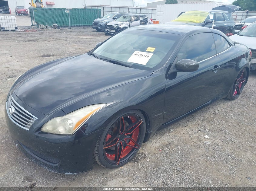 2010 Infiniti G37 VIN JN1CV6FE3AM354208 IAAI salvage auction — HAIL, Clear (Oklahoma), sold $1,350 on 2026-07-14 (photo 2)