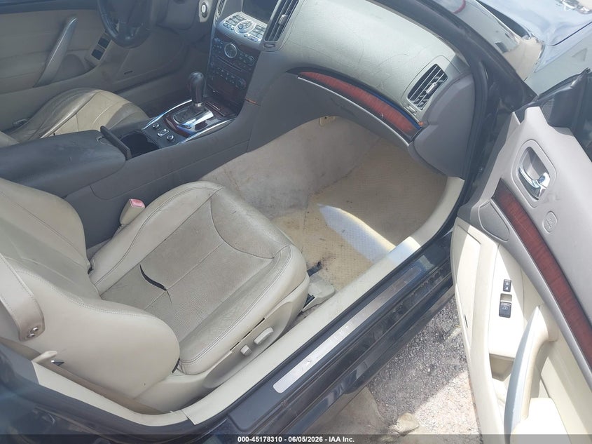 2010 Infiniti G37 VIN JN1CV6FE3AM354208 IAAI salvage auction — HAIL, Clear (Oklahoma), sold $1,350 on 2026-07-14 (photo 5)