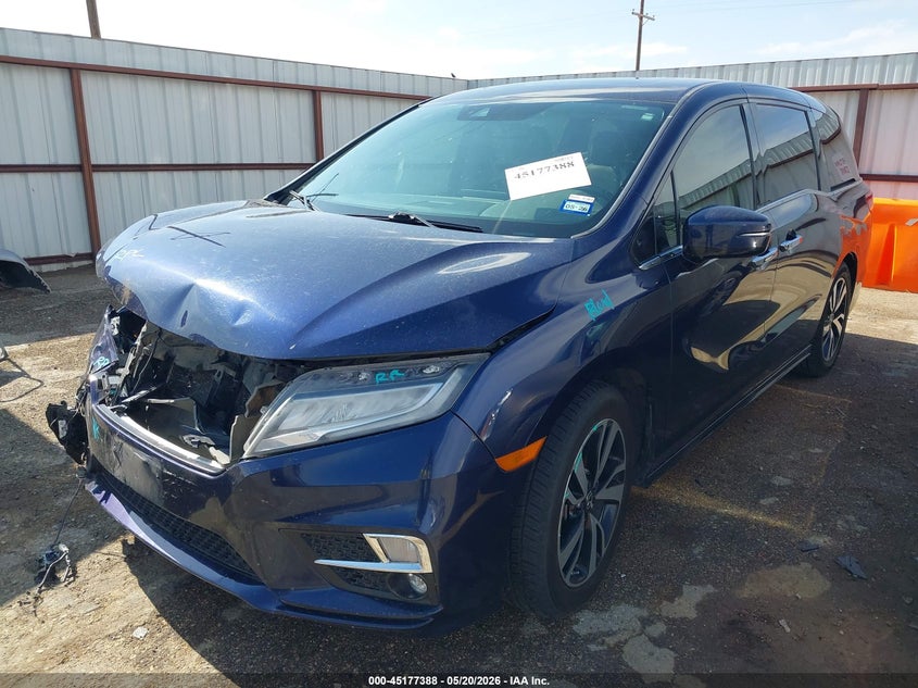 2018 Honda Odyssey VIN 5FNRL6H90JB002497 IAAI salvage auction — FRONT END, Salvage (Texas), sold $3,450 on 2026-07-09 (photo 2)