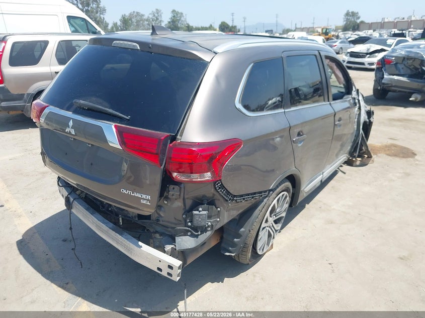 2017 Mitsubishi Outlander VIN JA4AD3A34HZ034608 IAAI salvage auction — FRONT & REAR, Salvage (California), sold $700 on 2026-09-04 (photo 4)