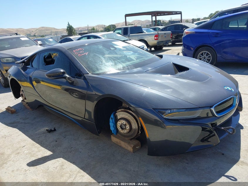 2014 BMW I8 VIN WBY2Z2C51EVX64353 IAAI salvage auction — REAR END, Salvage (California), sold $14,800 on 2026-07-09 (photo 1)