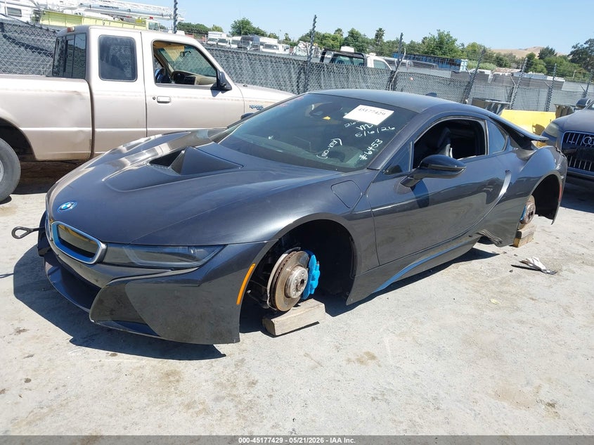 2014 BMW I8 VIN WBY2Z2C51EVX64353 IAAI salvage auction — REAR END, Salvage (California), sold $14,800 on 2026-07-09 (photo 2)