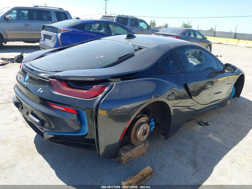 2014 BMW I8 VIN WBY2Z2C51EVX64353 IAAI salvage auction — REAR END, Salvage (California), sold $14,800 on 2026-07-09 (photo 4)