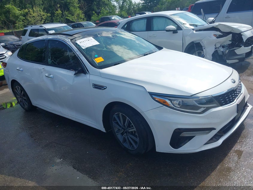 2019 Kia Optima VIN 5XXGU4L1XKG343494 IAAI salvage auction — ROLLOVER, Salvage Title, sold $1,500 on 2026-07-22 (photo 1)