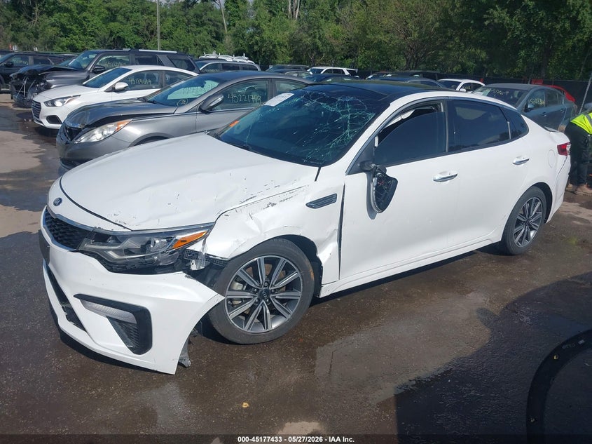 2019 Kia Optima VIN 5XXGU4L1XKG343494 IAAI salvage auction — ROLLOVER, Salvage Title, sold $1,500 on 2026-07-22 (photo 2)