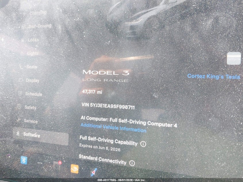 2025 Tesla Model 3 VIN 5YJ3E1EA9SF998711 IAAI salvage auction — SIDE, Salvage Title, sold $11,900 on 2026-07-22 (photo 7)