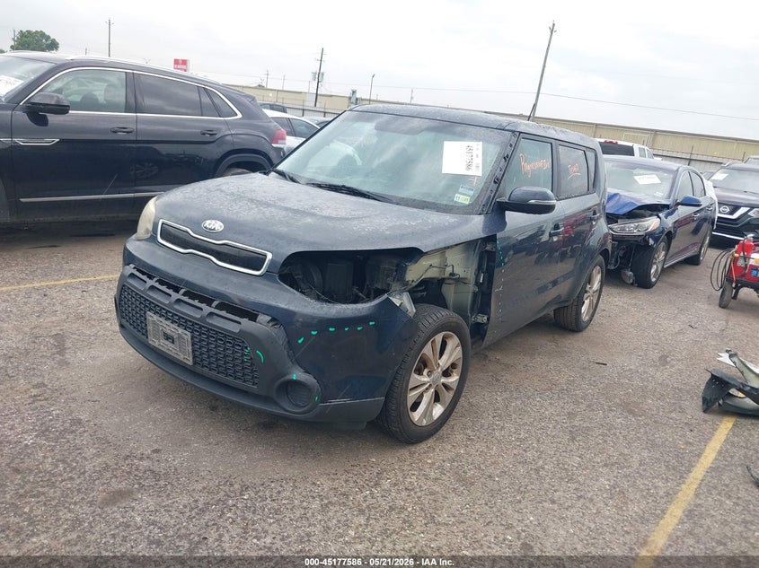 2014 Kia Soul VIN KNDJP3A54E7012615 IAAI salvage auction — LEFT FRONT, Salvage (Texas), sold $1,250 on 2026-07-29 (photo 2)