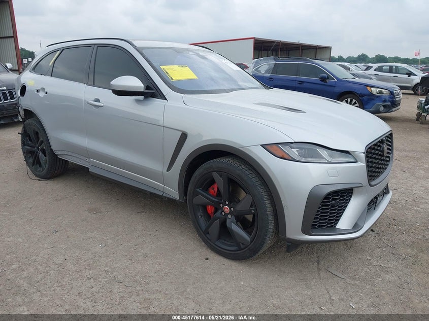 2021 Jaguar F-pace VIN SADCZ2EE7MA688828 IAAI salvage auction — REAR END, Original (Texas), sold $21,500 on 2026-07-27 (photo 1)