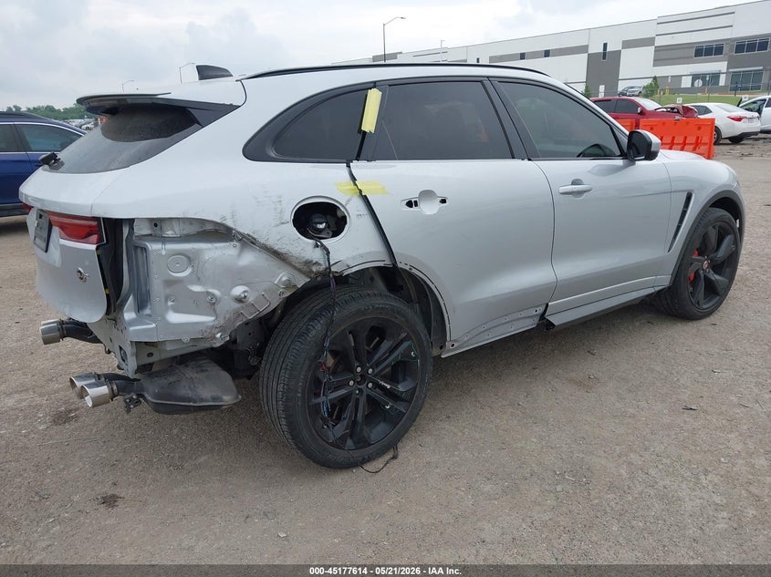 2021 Jaguar F-pace VIN SADCZ2EE7MA688828 IAAI salvage auction — REAR END, Original (Texas), sold $21,500 on 2026-07-27 (photo 4)