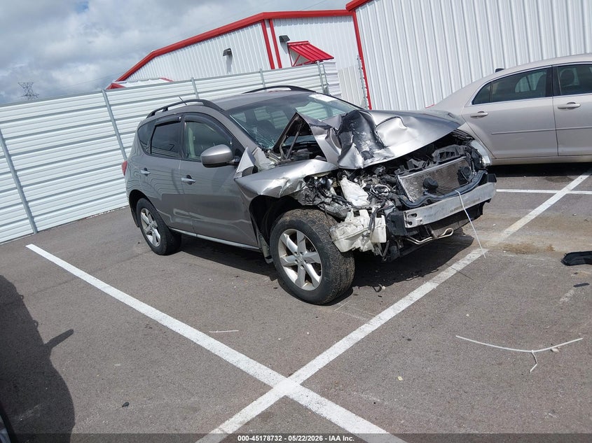 2009 Nissan Murano VIN JN8AZ18U99W016008 IAAI salvage auction — FRONT END, Salvage (Tennessee), sold $450 on 2026-07-14 (photo 1)