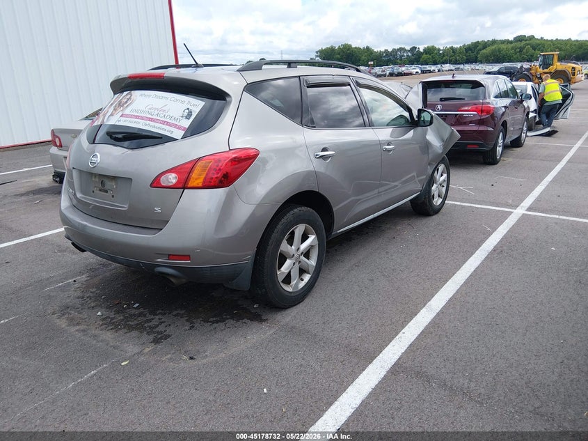 2009 Nissan Murano VIN JN8AZ18U99W016008 IAAI salvage auction — FRONT END, Salvage (Tennessee), sold $450 on 2026-07-14 (photo 4)