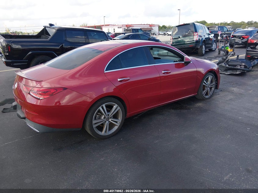 2021 Mercedes-benz Cla-klasse VIN W1K5J4GB8MN160952 IAAI salvage auction — LEFT SIDE, Certificate Of Destruction (Florida), sold $8,900 on 2026-07-23 (photo 4)