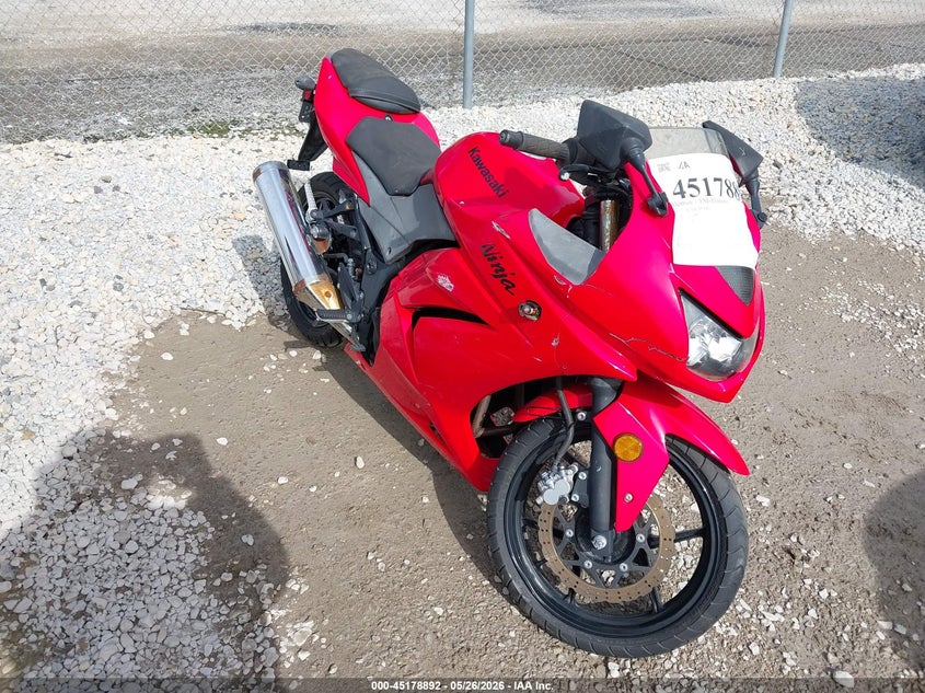 2008 Kawasaki Ex250 VIN JKAEXMJ188DA07585 IAAI salvage auction — RIGHT FRONT, Clear (Illinois), sold $500 on 2026-07-14 (photo 1)