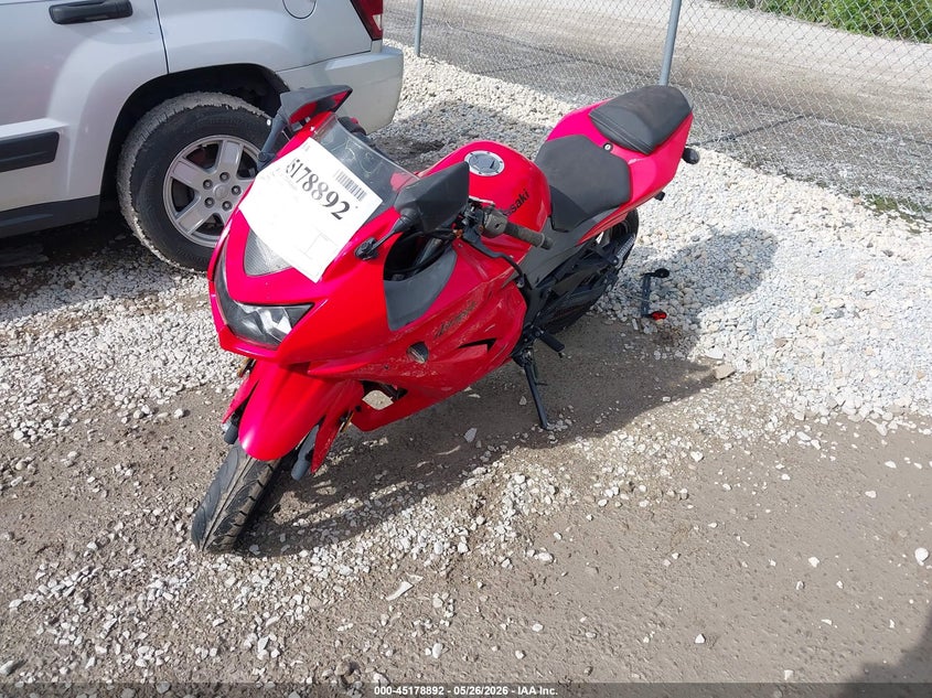 2008 Kawasaki Ex250 VIN JKAEXMJ188DA07585 IAAI salvage auction — RIGHT FRONT, Clear (Illinois), sold $500 on 2026-07-14 (photo 2)