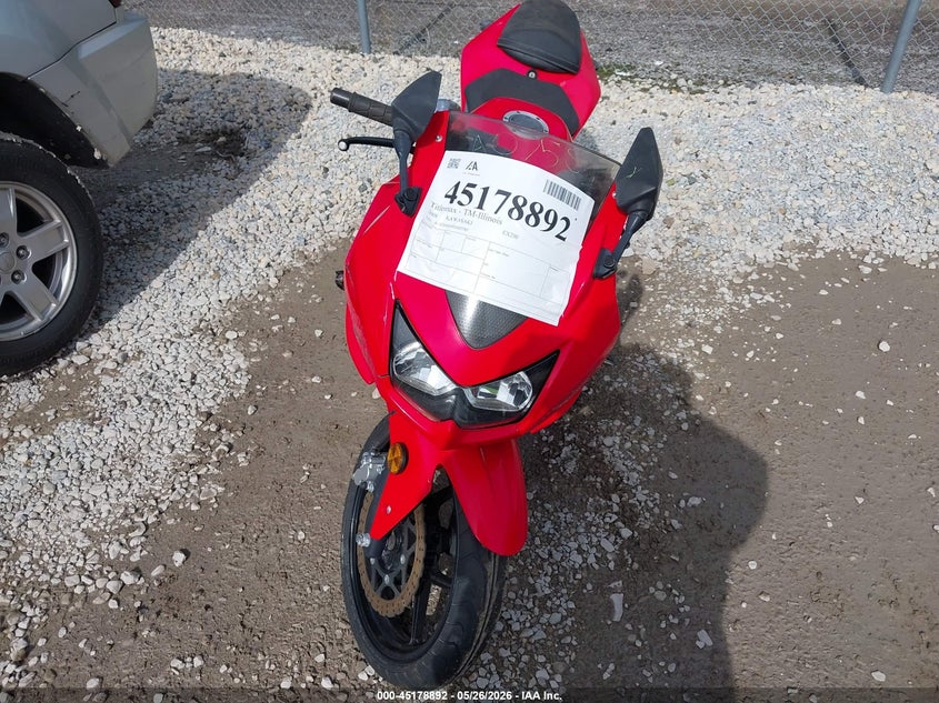 2008 Kawasaki Ex250 VIN JKAEXMJ188DA07585 IAAI salvage auction — RIGHT FRONT, Clear (Illinois), sold $500 on 2026-07-14 (photo 5)