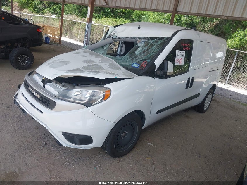 2021 Ram Promaster city VIN ZFBHRFBBXM6V35773 IAAI salvage auction — RIGHT FRONT, Salvage (Texas), sold $1,100 on 2026-08-03 (photo 2)