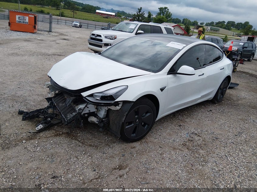 2023 Tesla Model 3 VIN 5YJ3E1EA0PF641781 IAAI salvage auction — FRONT END, Salvage (Arkansas), sold $6,450 on 2026-07-20 (photo 2)