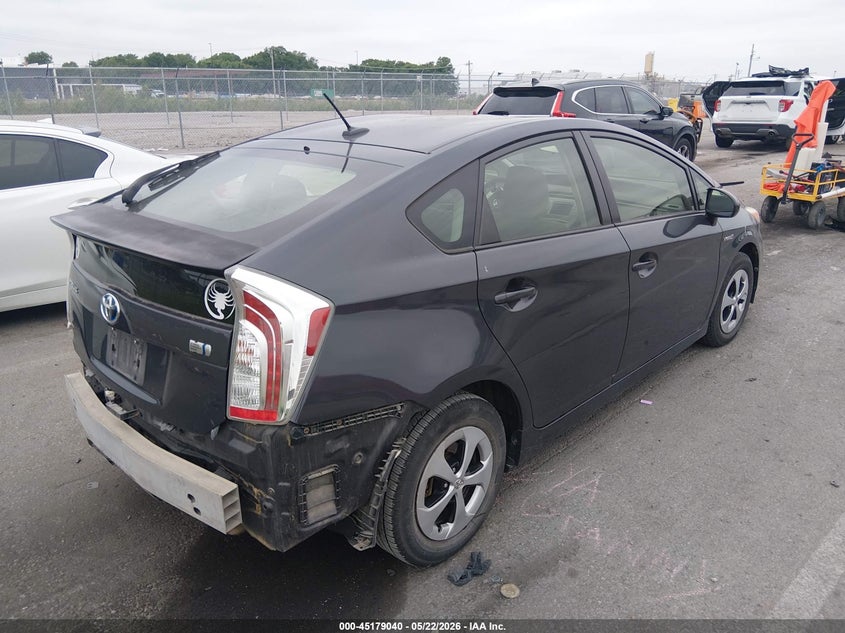 2012 Toyota Prius VIN JTDKN3DU7C1541103 IAAI salvage auction — REAR END, Salvage (Illinois), sold $1,375 on 2026-07-21 (photo 4)