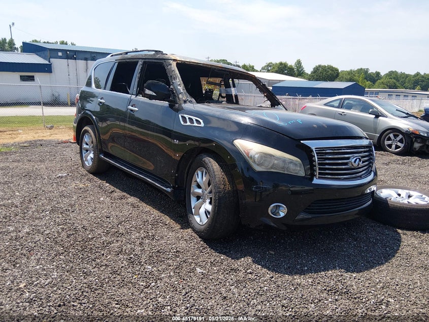 2014 Infiniti Qx80 VIN JN8AZ2NF5E9552491 IAAI salvage auction — INTERIOR BURN, Salvage (South Carolina), sold $300 on 2026-07-07 (photo 1)
