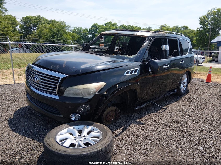 2014 Infiniti Qx80 VIN JN8AZ2NF5E9552491 IAAI salvage auction — INTERIOR BURN, Salvage (South Carolina), sold $300 on 2026-07-07 (photo 2)