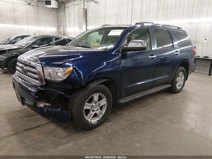 2008 Toyota Sequoia VIN 5TDBY68A68S014219 IAAI salvage auction — LEFT FRONT, Salvage (Minnesota), sold $4,850 on 2026-07-14 (photo 2)