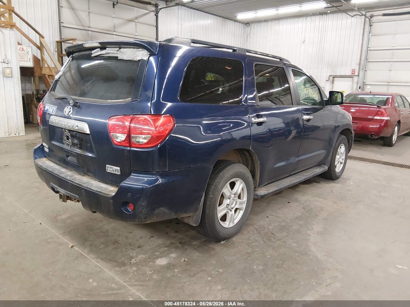 2008 Toyota Sequoia VIN 5TDBY68A68S014219 IAAI salvage auction — LEFT FRONT, Salvage (Minnesota), sold $4,850 on 2026-07-14 (photo 4)