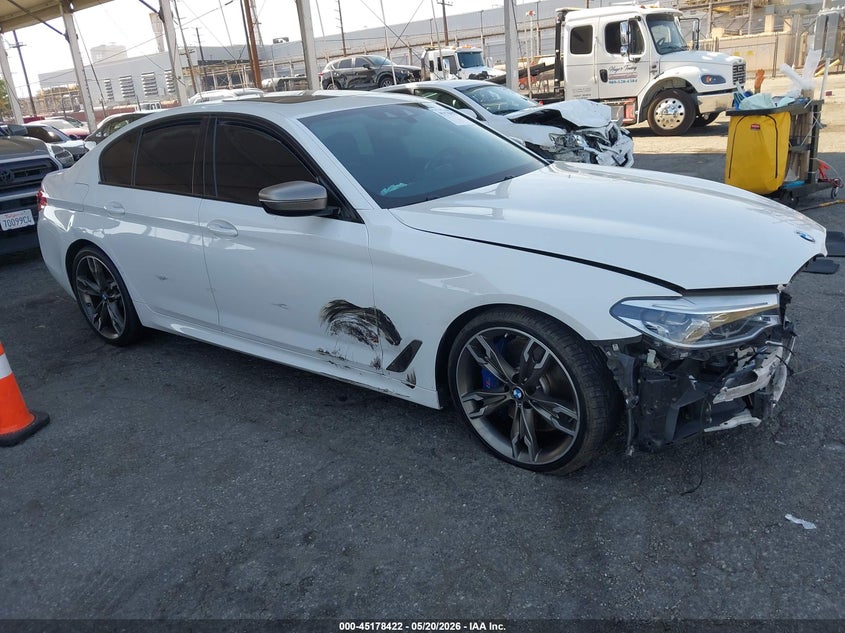 2020 BMW 5er VIN WBAJS7C09LCD45856 IAAI salvage auction — FRONT END, Salvage (California), sold $12,750 on 2026-07-14 (photo 1)