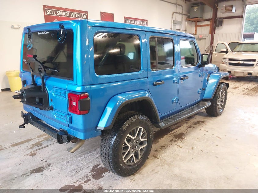 2025 Jeep Wrangler / VIN 1C4PJXEN9SW649790 IAAI salvage auction — LEFT SIDE, Salvage (Louisiana), sold $16,600 on 2026-07-29 (photo 4)