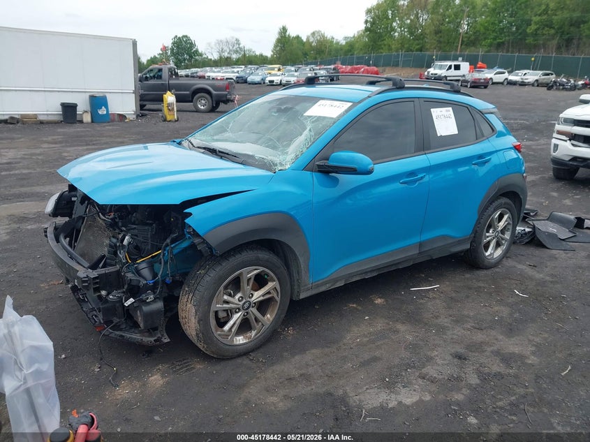 2022 Hyundai Kona VIN KM8K62AB7NU871184 IAAI salvage auction — FRONT END, Salvage (Pennsylvania), sold $3,400 on 2026-07-28 (photo 2)