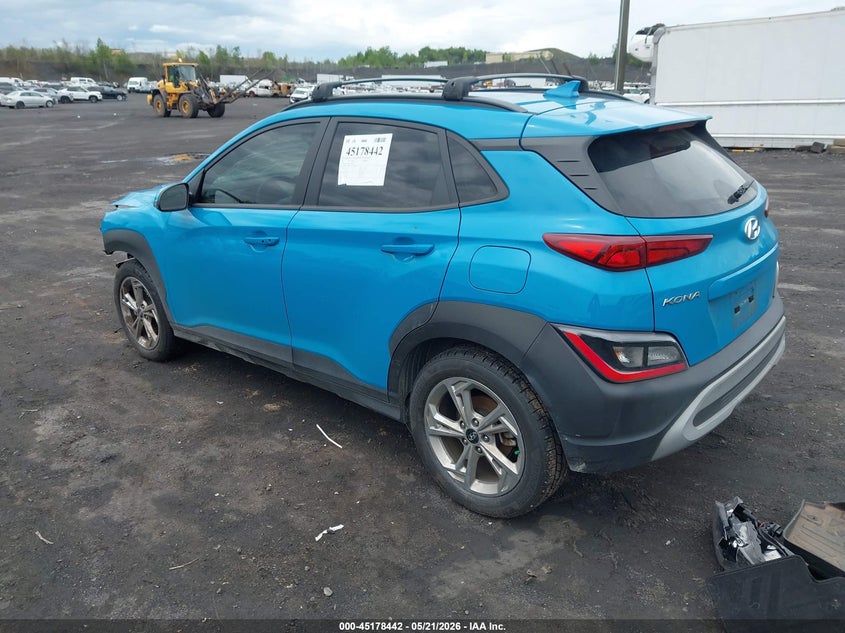 2022 Hyundai Kona VIN KM8K62AB7NU871184 IAAI salvage auction — FRONT END, Salvage (Pennsylvania), sold $3,400 on 2026-07-28 (photo 3)