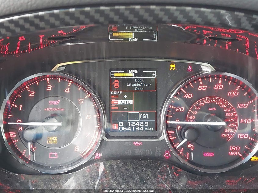 2015 Subaru Wrx sti VIN JF1VA2L69F9833711 IAAI salvage auction — FRONT END, Original (Texas), sold $9,150 on 2026-07-20 (photo 7)
