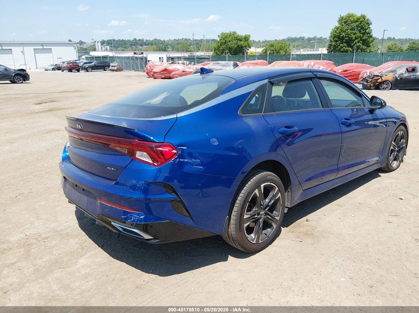 2021 Kia K5 VIN 5XXG64J20MG008513 IAAI salvage auction — RIGHT FRONT, Salvage (Pennsylvania), sold $3,575 on 2026-07-24 (photo 4)
