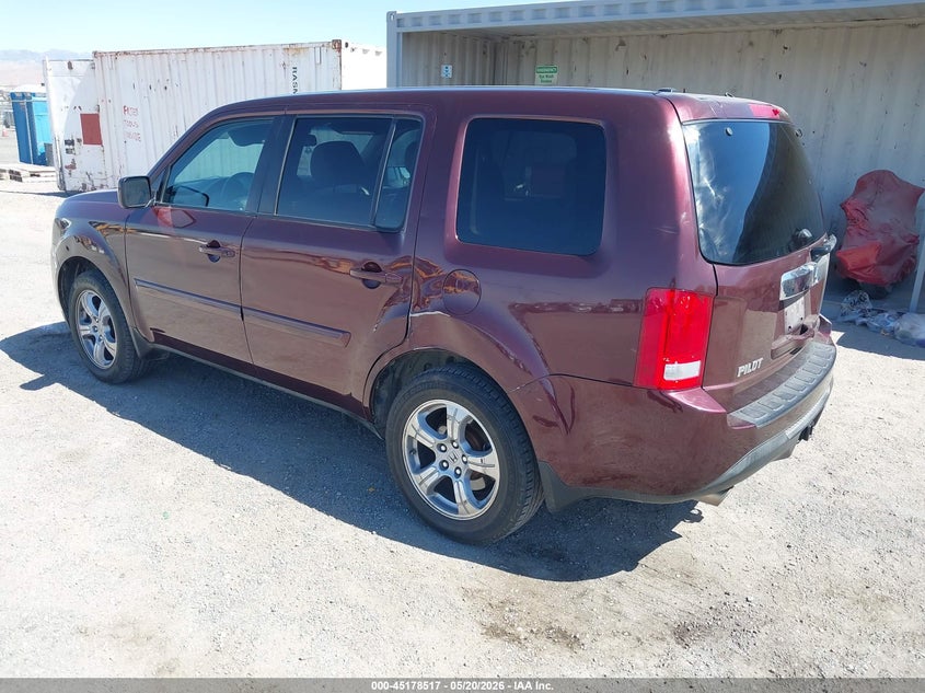 2014 Honda Pilot VIN 5FNYF3H63EB021574 IAAI salvage auction — REAR END, Salvage Title, sold $1,125 on 2026-10-02 (photo 3)