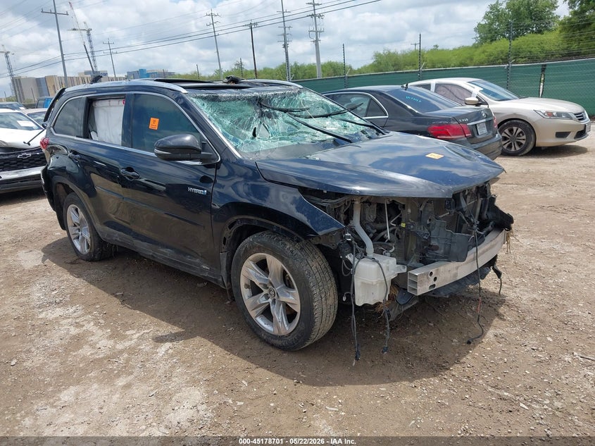 2018 Toyota Highlander VIN 5TDDGRFH4JS042975 IAAI salvage auction — ROLLOVER, Salvage (Texas), sold $2,750 on 2026-08-01 (photo 1)