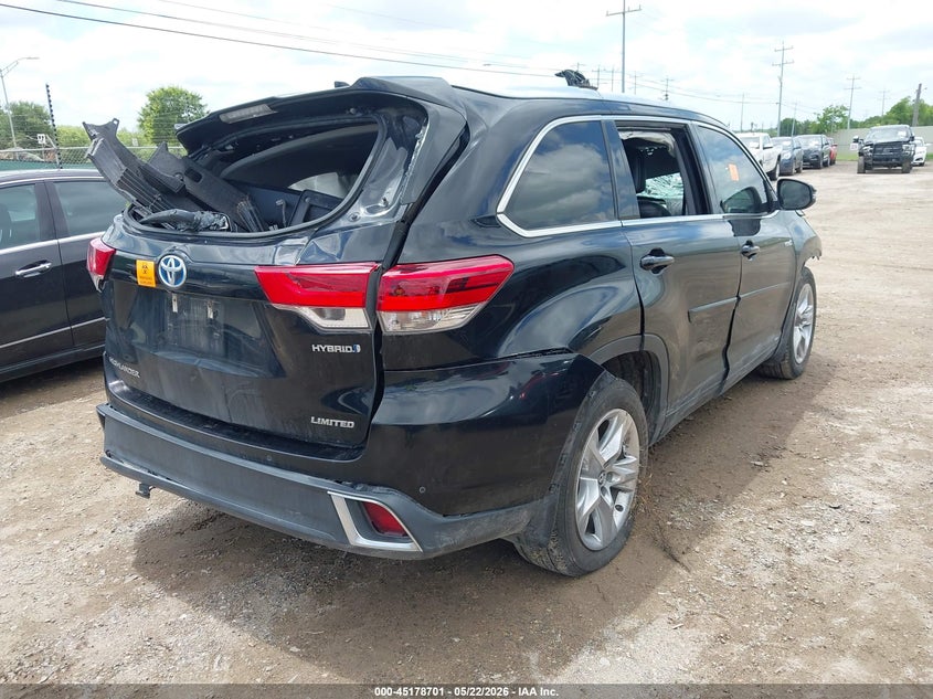 2018 Toyota Highlander VIN 5TDDGRFH4JS042975 IAAI salvage auction — ROLLOVER, Salvage (Texas), sold $2,750 on 2026-08-01 (photo 4)