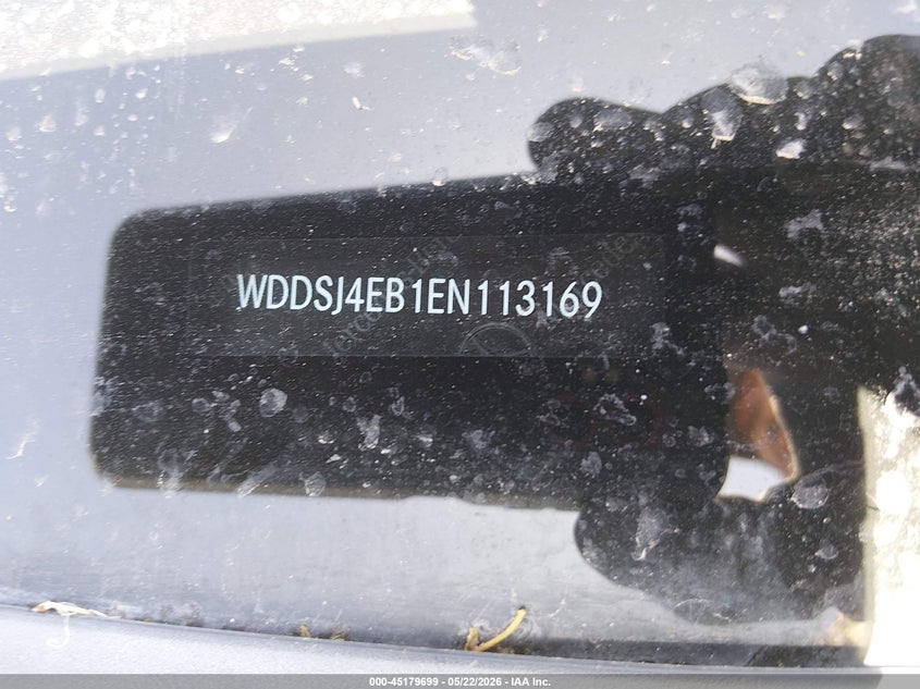 2014 Mercedes-benz VIN WDDSJ4EB1EN113169 IAAI salvage auction — FRONT & REAR, Salvage (Texas), sold $825 on 2026-07-22 (photo 9)
