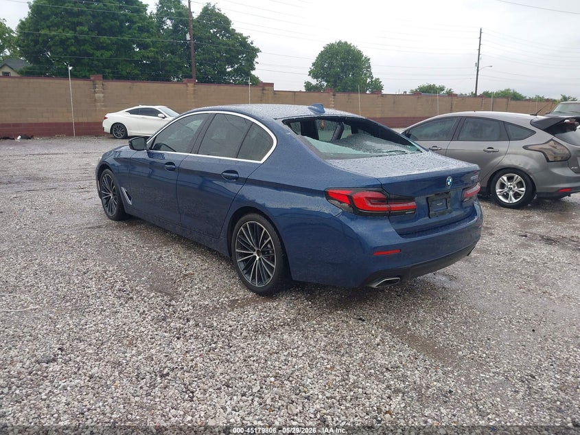 2021 BMW 5er VIN WBA53BH03MCF18296 IAAI salvage auction — HAIL, Salvage Title, sold $16,400 on 2026-07-27 (photo 3)