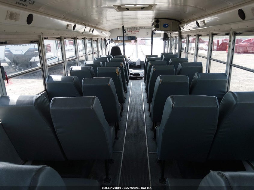 2011 Blue bird School bus / transit bus VIN 1BABFCPA7BF280985 IAAI salvage auction — ROOF, SF97 (Alabama), sold $1,000 on 2026-08-13 (photo 8)