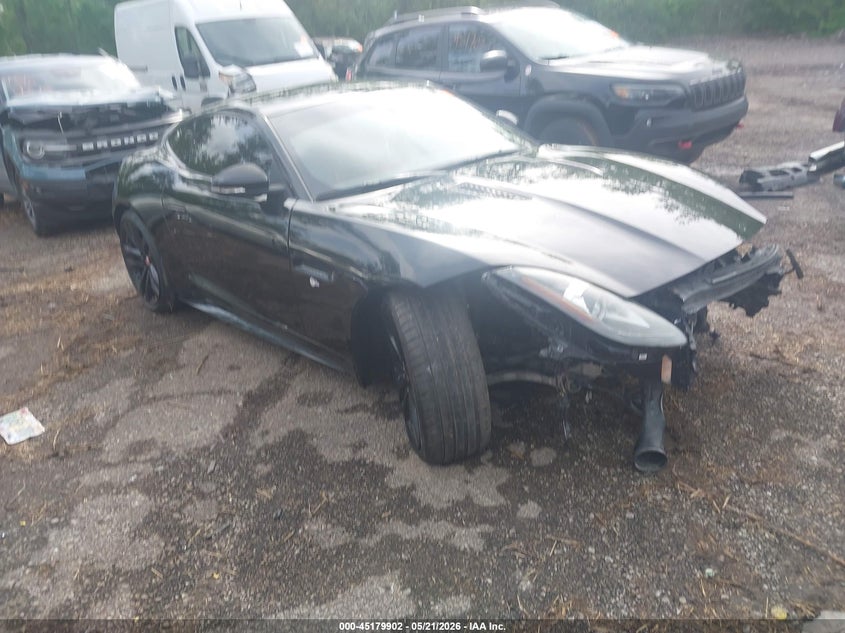 2015 Jaguar F-type VIN SAJWA6BU9F8K18427 IAAI salvage auction — FRONT END, Salvage (Ohio), sold $2,100 on 2026-07-14 (photo 1)