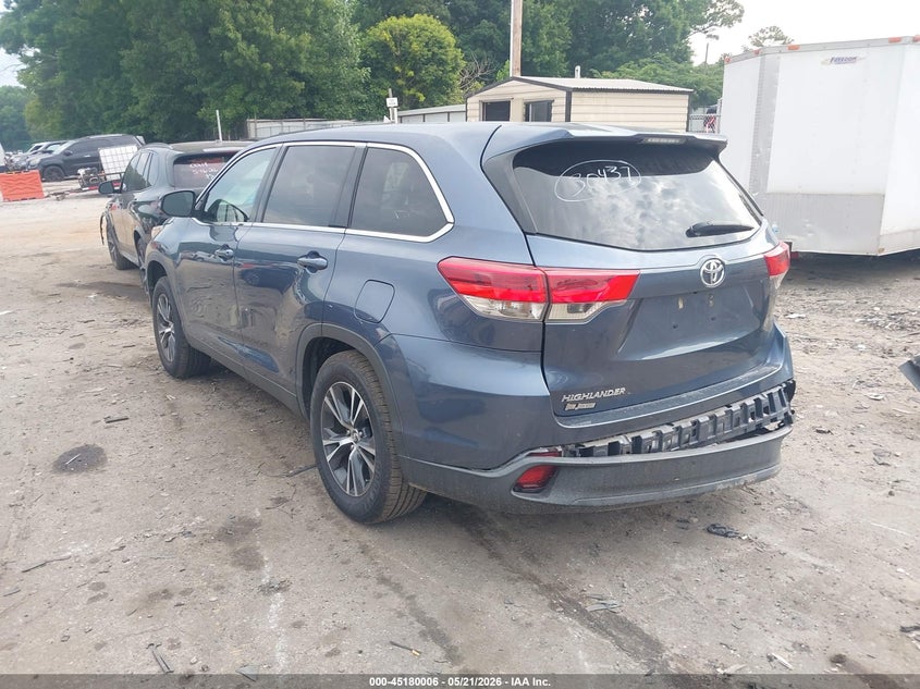 2019 Toyota Highlander VIN 5TDZARFH9KS057352 IAAI salvage auction — REAR END, Salvage (Georgia), sold $7,500 on 2026-07-29 (photo 3)