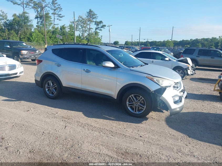 2018 Hyundai Santa fe VIN 5XYZU3LB3JG500501 IAAI salvage auction — FRONT END, Rebuildable (Florida), sold $2,050 on 2026-07-28 (photo 1)