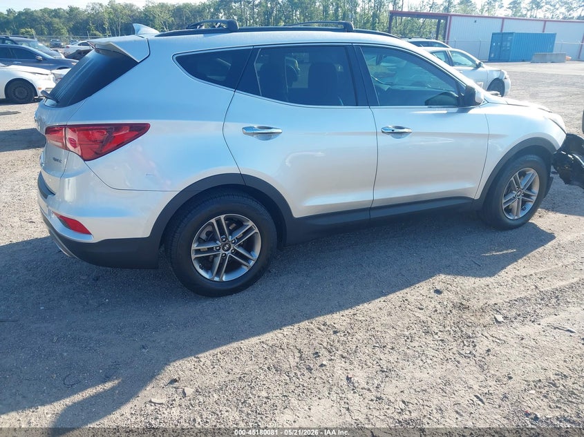 2018 Hyundai Santa fe VIN 5XYZU3LB3JG500501 IAAI salvage auction — FRONT END, Rebuildable (Florida), sold $2,050 on 2026-07-28 (photo 4)