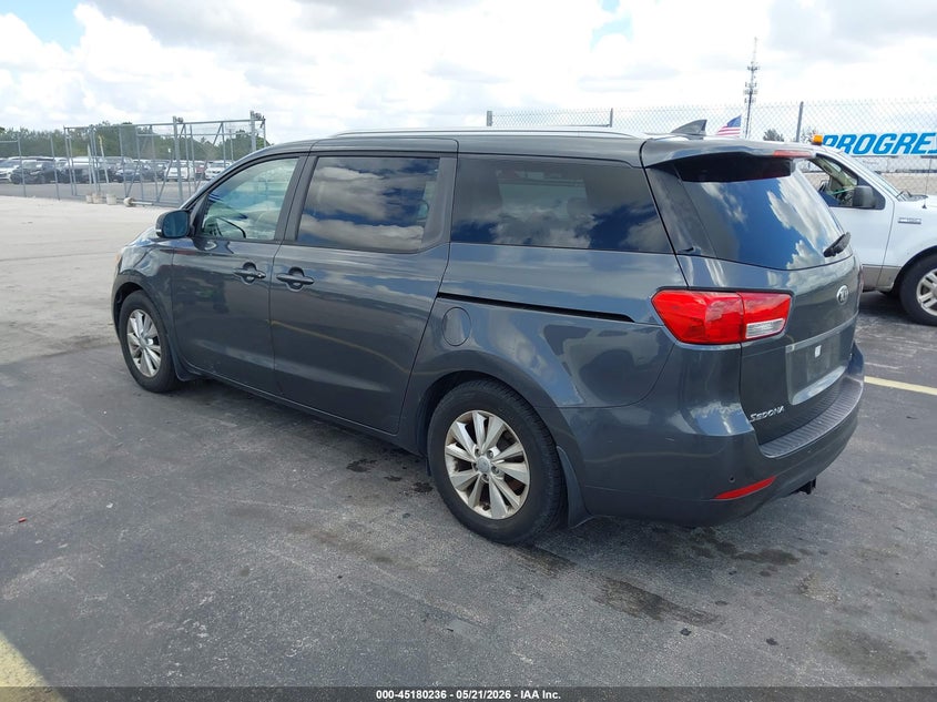 2017 Kia SEDONA VIN KNDMB5C17H6322740 IAAI salvage auction — WATER/FLOOD, Rebuildable (Florida), sold $1,200 on 2026-07-16 (photo 3)